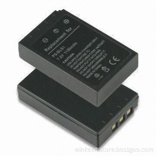 Camera Battery with Built-in Circuit Protection, CE Certified